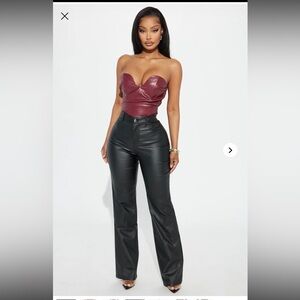 Fashion Nova - Sammie high rise straight leg pant XS NWT’s